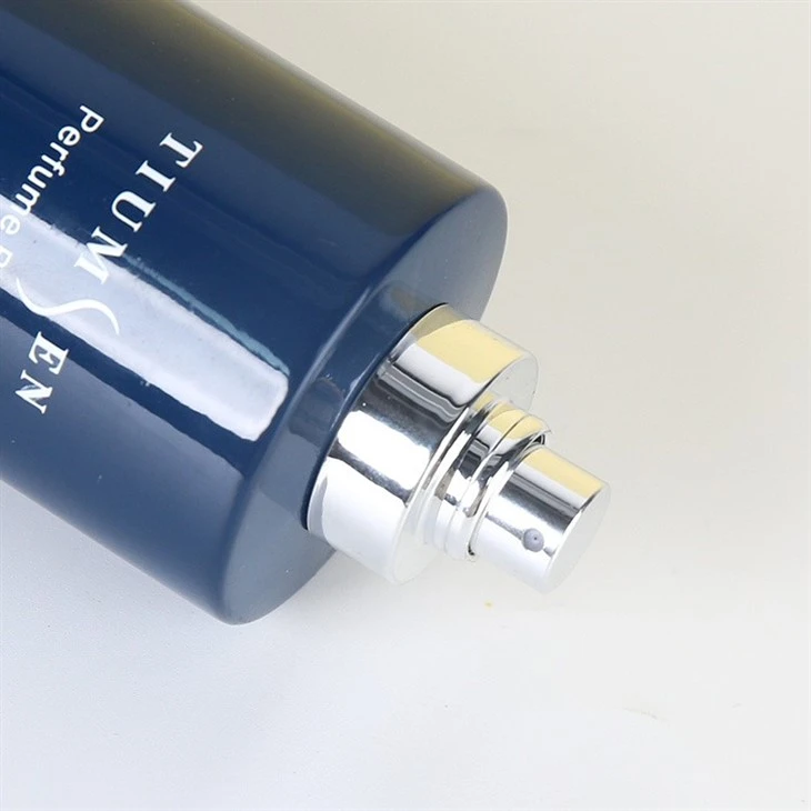 blue color perfume bottle